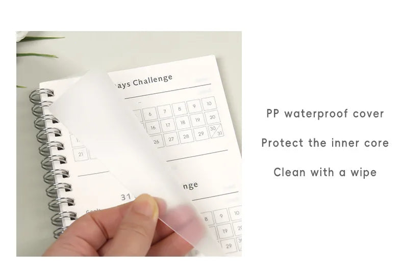 31 Days Planner Daily Challenge Notepad Self-Discipline Checklist Self-adhesive Memo Pads Mini Pocket Checklist Writing Pads