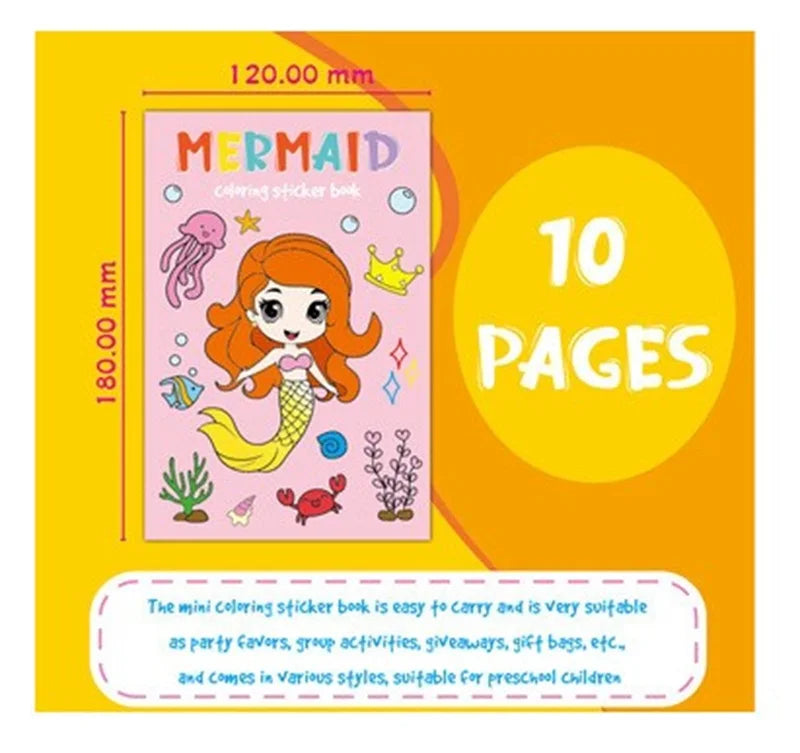 Coloring Book Children Sticker Books Fun Coloring Books 3-6 years Early Education Preschool Activities DIY Themed Drawing Books