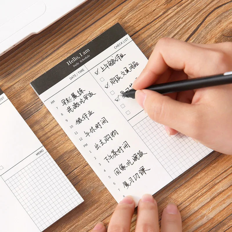 Mini Planner Daily Check List Desk Time Schedule Office School Notebook/Planner Stationary Weekly Planner
