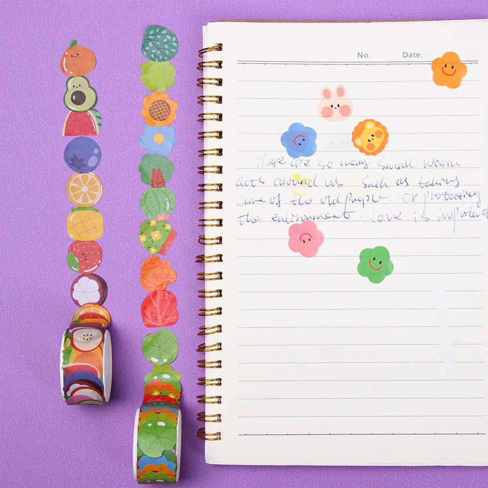 School Supplies Kawaii DIY Stationery Washi Tape Diary Label Sticky Paper Scrapbooking Sticker