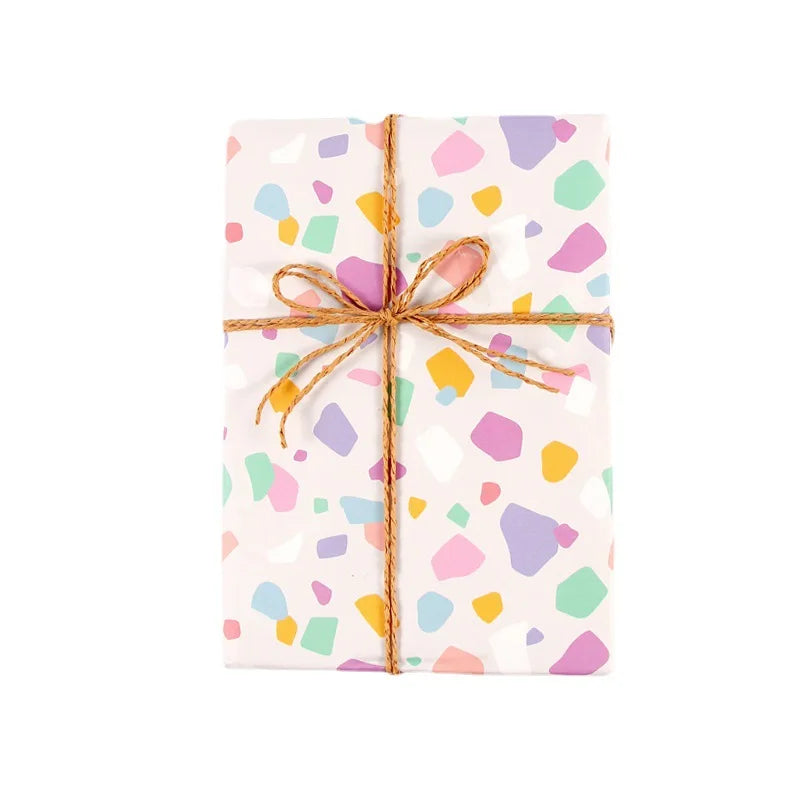 Fold 50*70cm Gift Wrapping Paper Christmas Gift Love Rainbow Gravel Valentine's Day Gift Paper Wrapper Wholesale Paper Craft