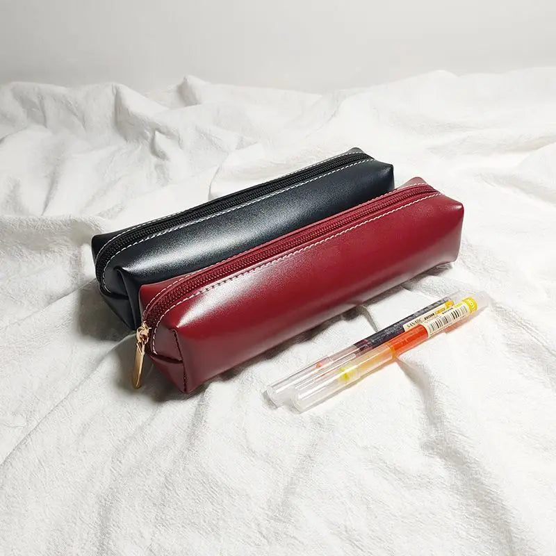 Simple candy color pencil case Small portable pencil case ins Male and female students Large capacity stationery box