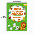 96 Animal Patterns, 32 Pages, Learn To Draw Animals, How To Draw: Teaching Drawing Book, Simple 4 Steps To Complete Drawing